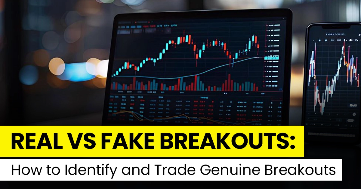 Stock chart showing genuine breakout above resistance with high volume confirmation